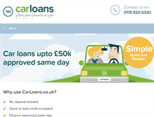 Tablet Screenshot of carloans.co.uk